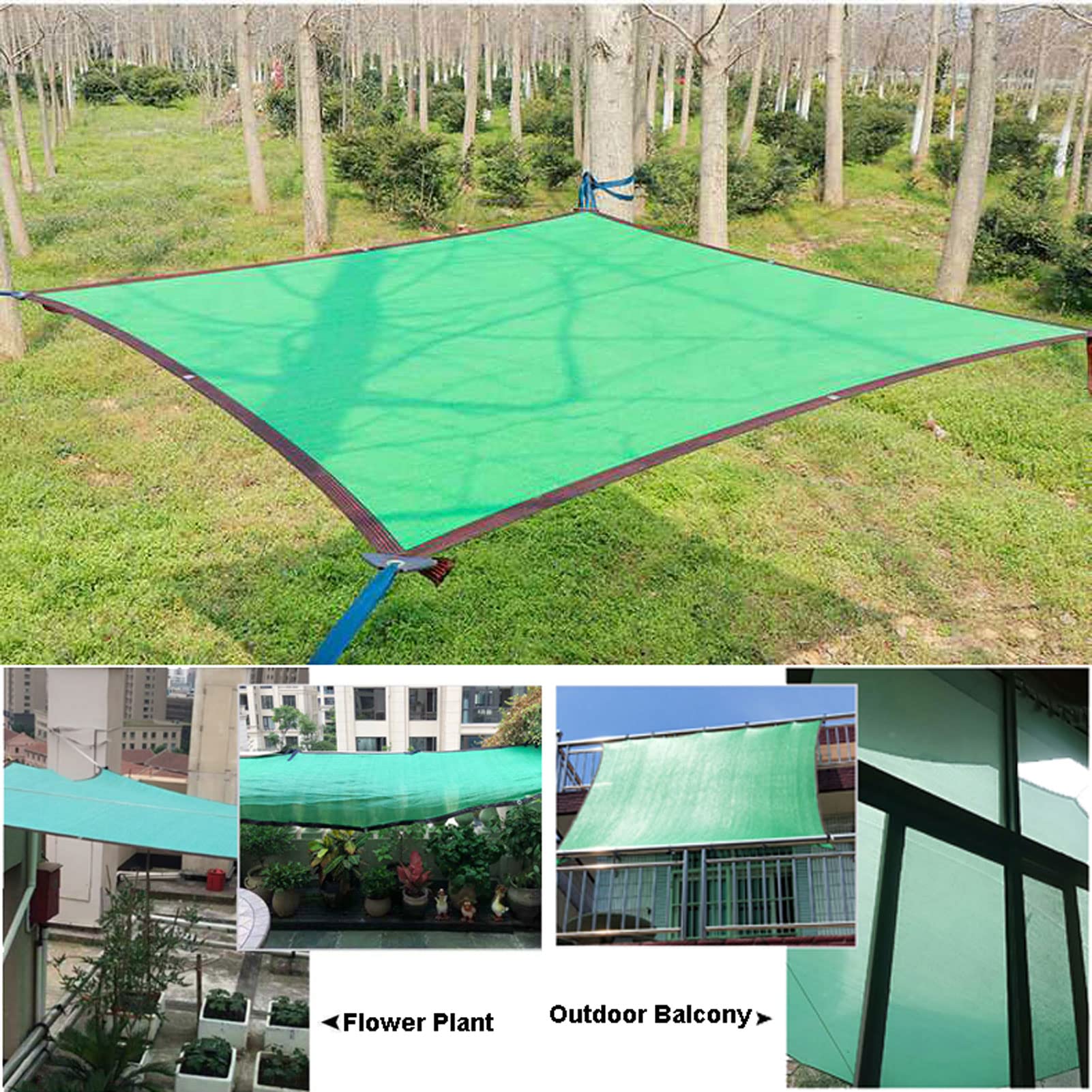 16.4x26.2ft Green Sun Shade Net for Garden & Greenhouse - UV Resistant Sunblock Shade Cloth with Grommets, Breathable Weatherproof Mesh for Plants, Patio Cover, Flowers & Outdoor Use - Perfect for Sun Protection, Gardening & Backyard Shade Solutions
