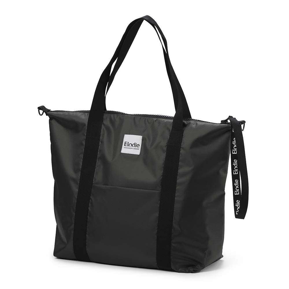 Premium Soft Shell Diaper Bag - Waterproof & Stylish Brilliant Black Changing Tote for Moms | Perfect for Baby Essentials, Travel, and On-the-Go Parenting