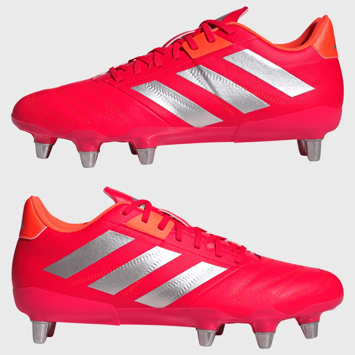 Adidas Kakari Elite SG Rugby Cleats for Men - Lucid Red | Firm Ground Soccer Shoes for Rugby & Football | Perfect for Matches & Training