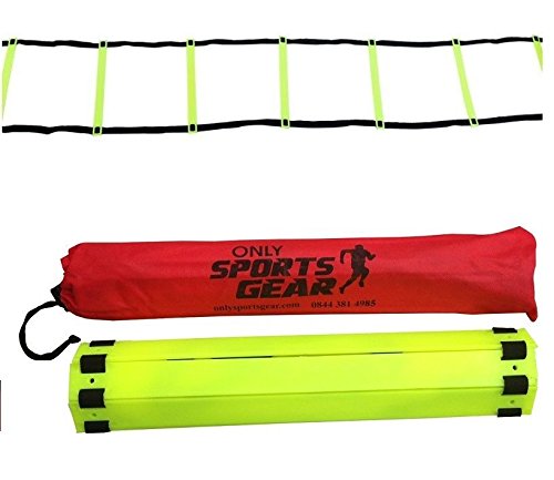 OSG 5-Rung Speed Agility Ladder for Soccer, Football & Fitness Training - 2 Meter Adjustable Footwork Ladder for Athletes, Kids & Home Workouts - Improve Speed, Coordination & Agility
