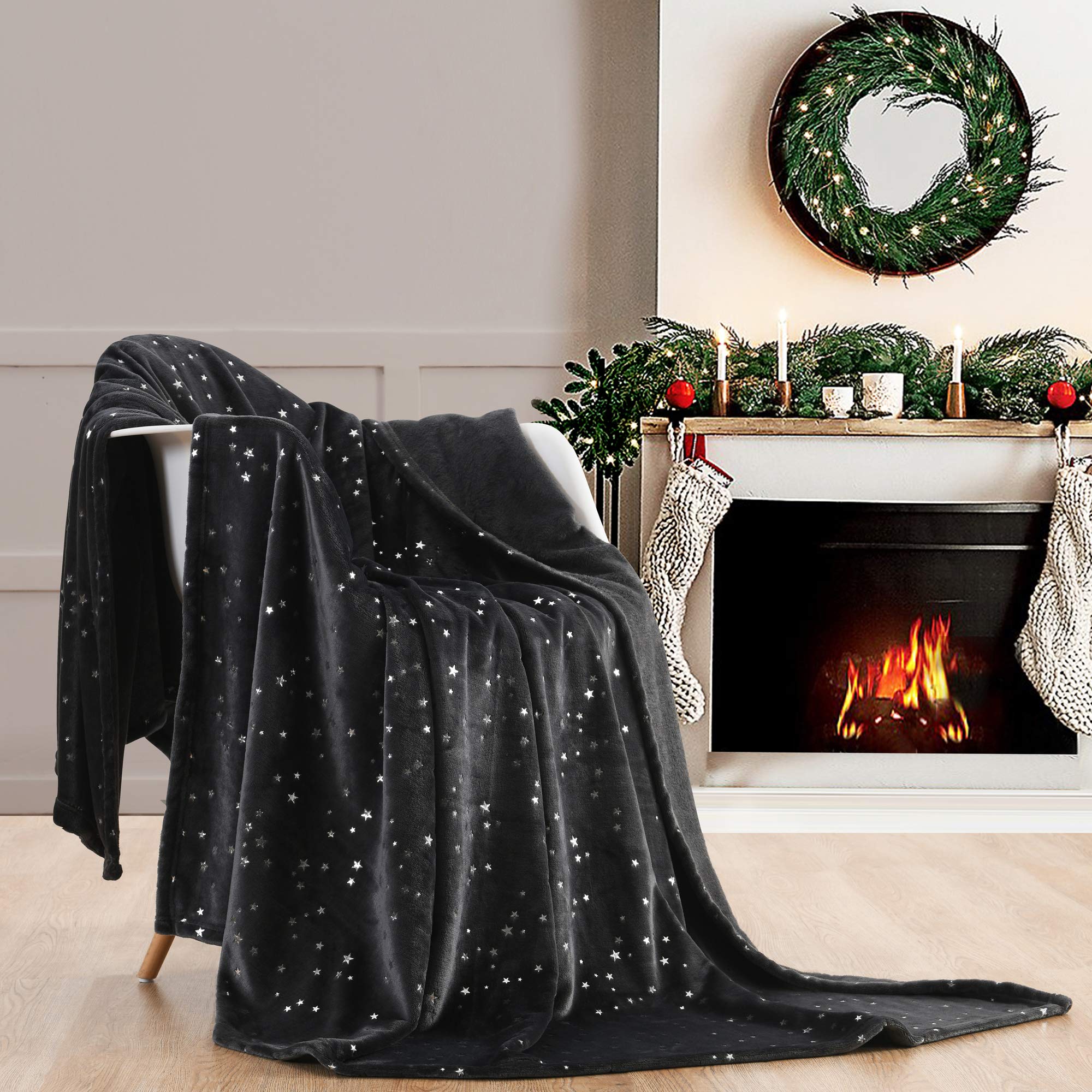 Ultra Soft NANPIPER Twin Size Fluffy Throw Blanket - All Season Microfiber Fleece Bed & Sofa Blanket for Women & Girls (65x80 Inches, Grey) - Perfect for Cozy Nights, Movie Time & Home Decor