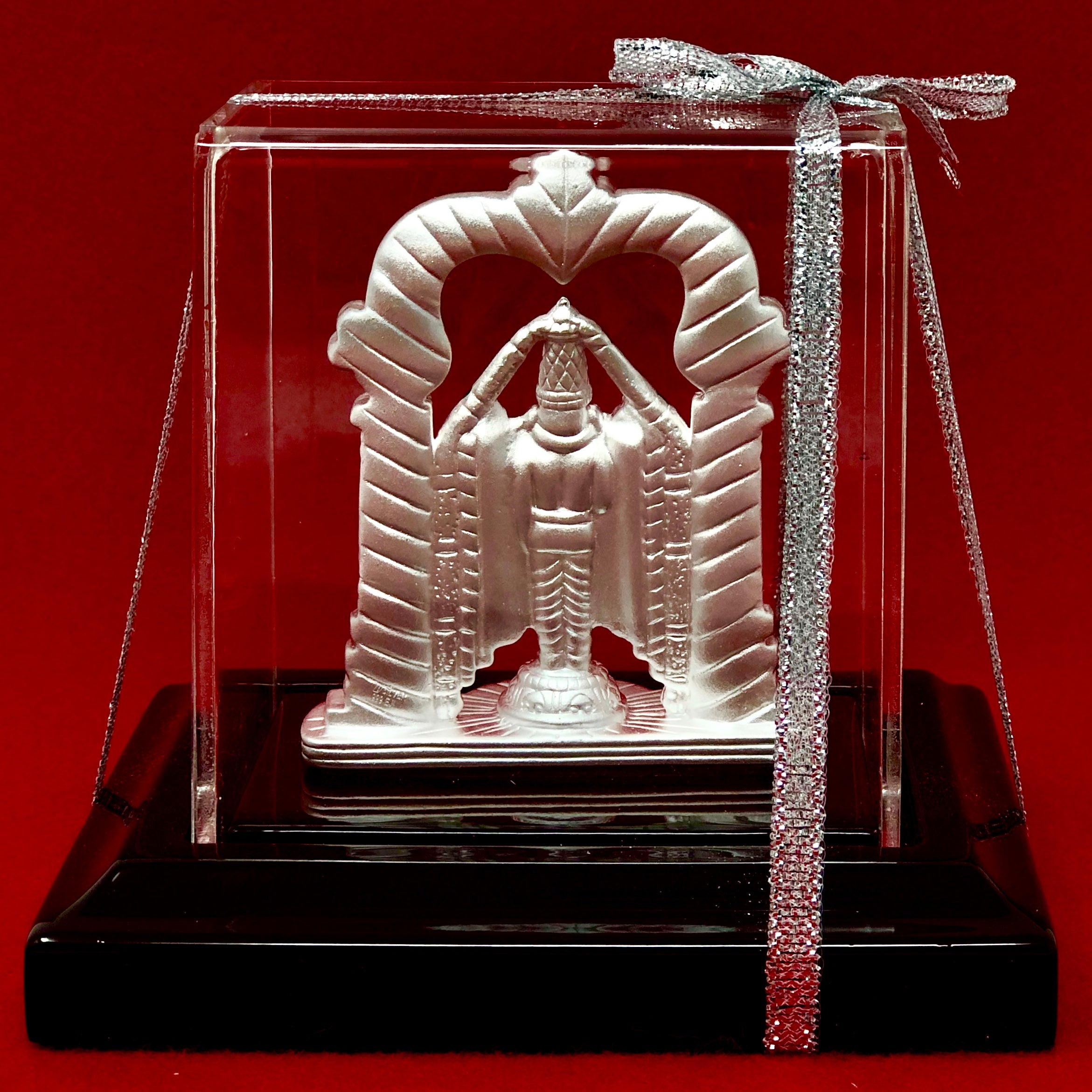 999 Pure Silver Rectangular Lord Bala Ji Idol - Hindu Deity Statue for Home Altar, Puja Worship & Spiritual Decor