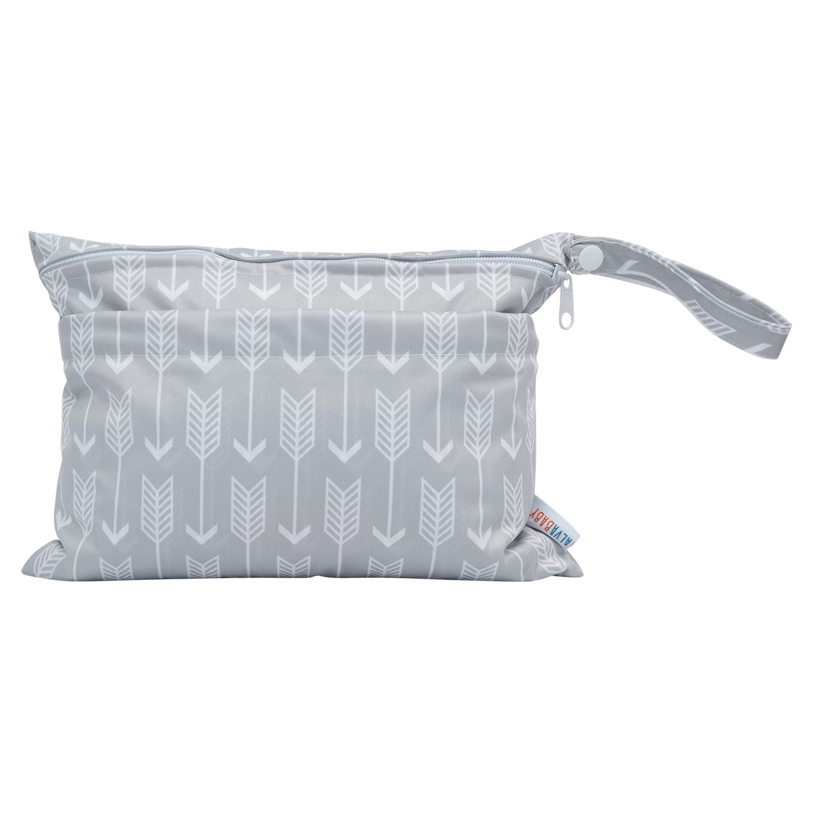 ALVABABY 3-Pack Waterproof Reusable Wet Dry Bags for Baby Cloth Diapers | 2-Pocket Design for Organization | Ideal for Travel, Beach, Pool, Daycare & Gym | Perfect for Swimsuits, Wet Clothes & Soiled Baby Items (3L-YX36) | Great for Moms On-the-Go & Active Lifestyles