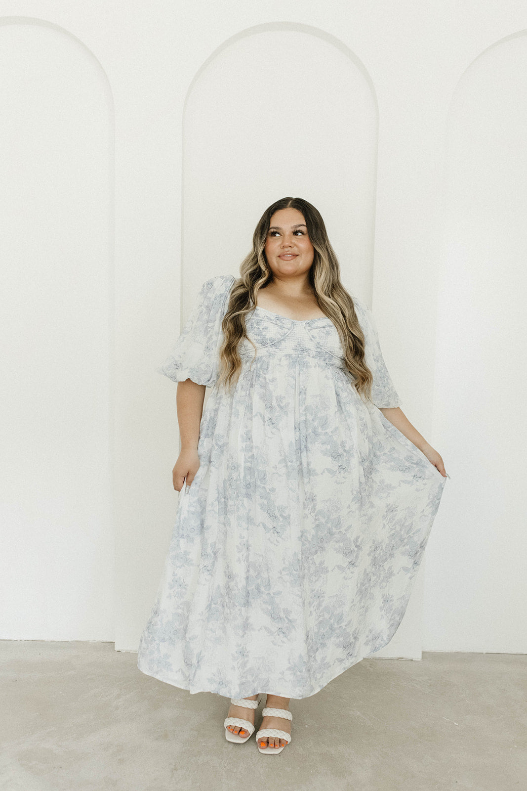 Harlow Maxi Dress - Light Blue Floral Maternity Dress | Bump Friendly & Size Inclusive (S-3XL) | Perfect for Pregnancy, Beach Vacations & Summer Weddings