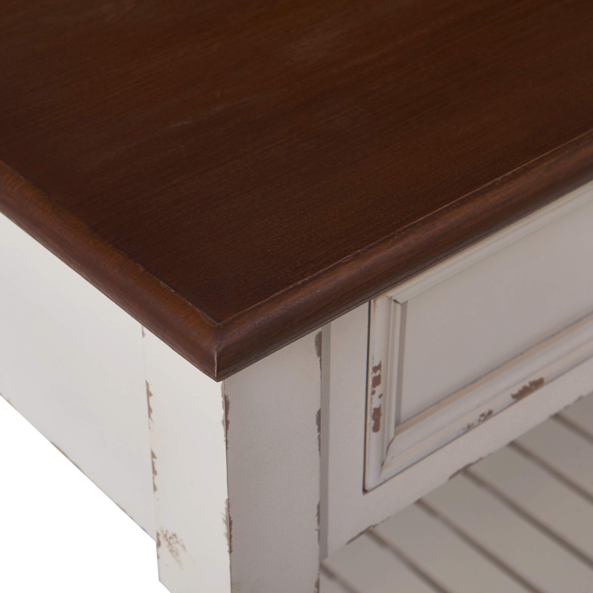 ClickDecor Baker Modern Console Table - White Entryway Storage & Home Office Writing Desk with 2 Drawers | Mid-Century Living Room Furniture for Small Spaces | Perfect for Hallway Organization, Apartment Decor & Workspace Solutions