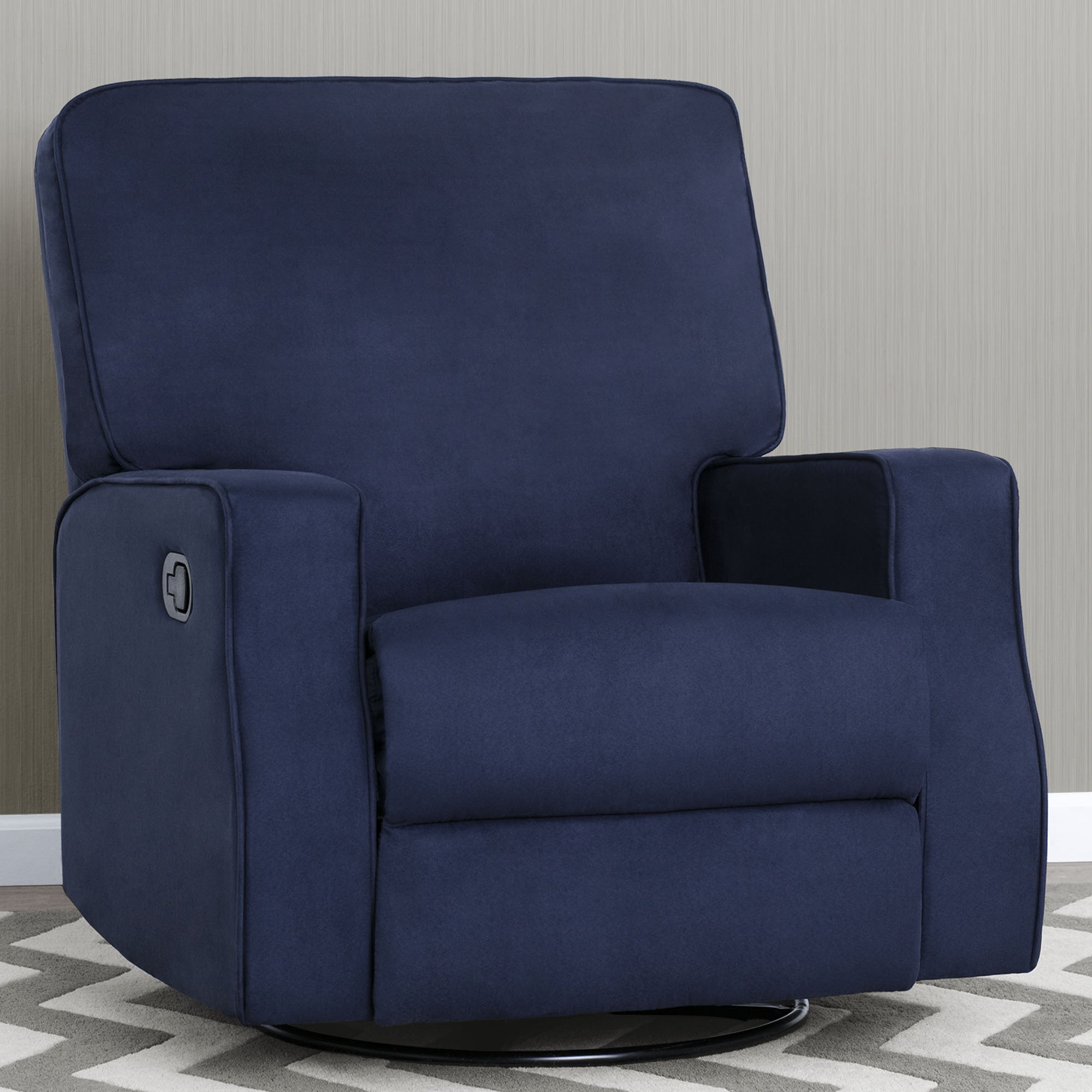 Caleb Nursery Recliner Glider Swivel Chair - Comfortable Rocking Chair for Breastfeeding & Baby Nursery - Perfect for Nursing, Reading & Relaxing in Nursery Room