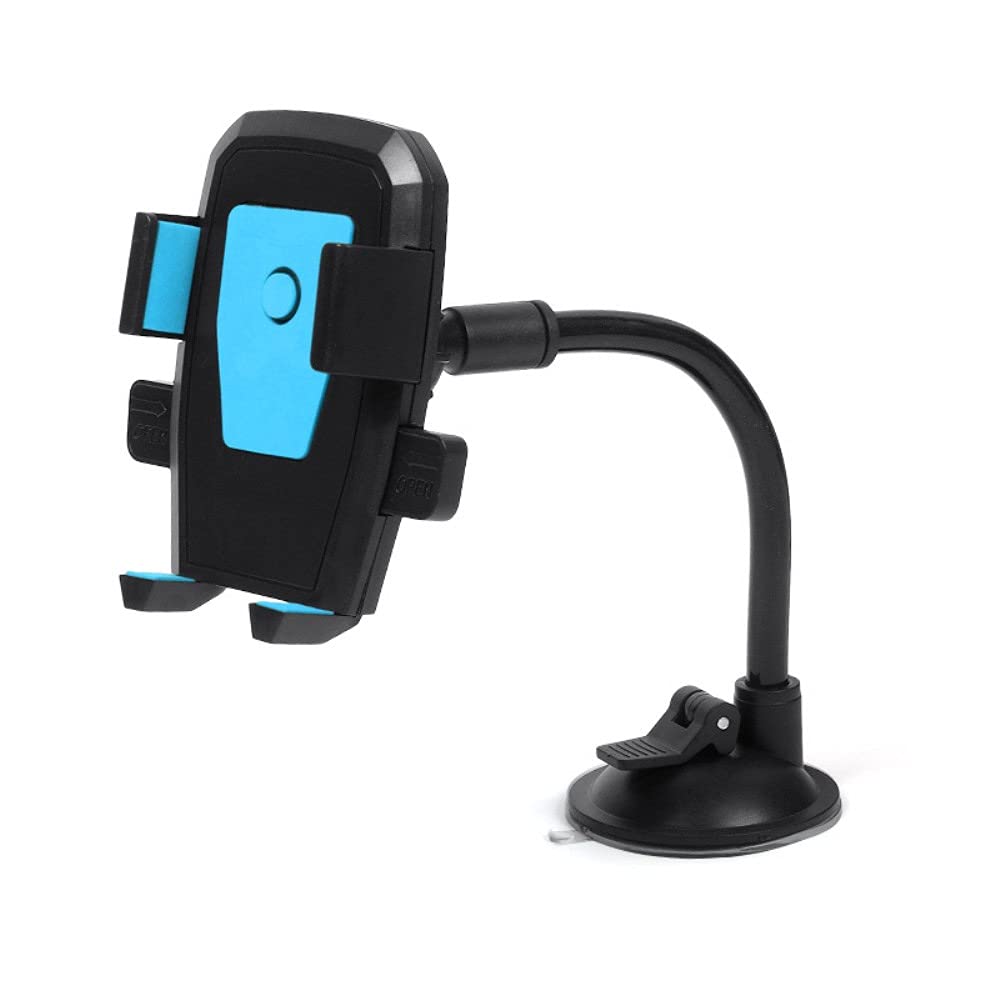 Universal Car Phone Holder - Windshield & Dashboard Mount for Smartphones, Secure Suction Cup Stand with Adjustable Grip for iPhone, Samsung, Google Pixel (Ideal for GPS Navigation & Hands-Free Driving)