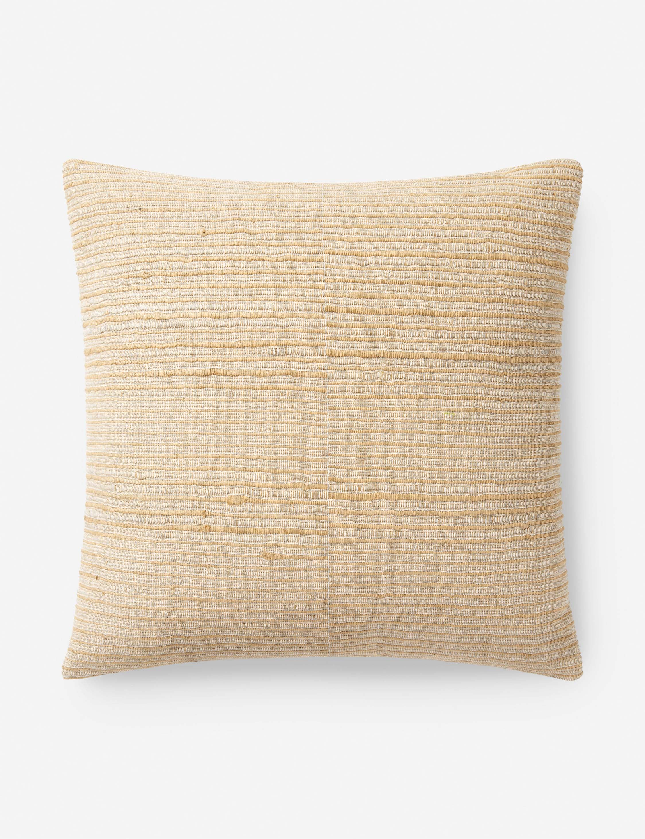 Annette Throw Pillow by Magnolia Home & Joanna Gaines X Loloi - Soft Decorative Accent Pillow for Living Room, Bedroom & Sofa