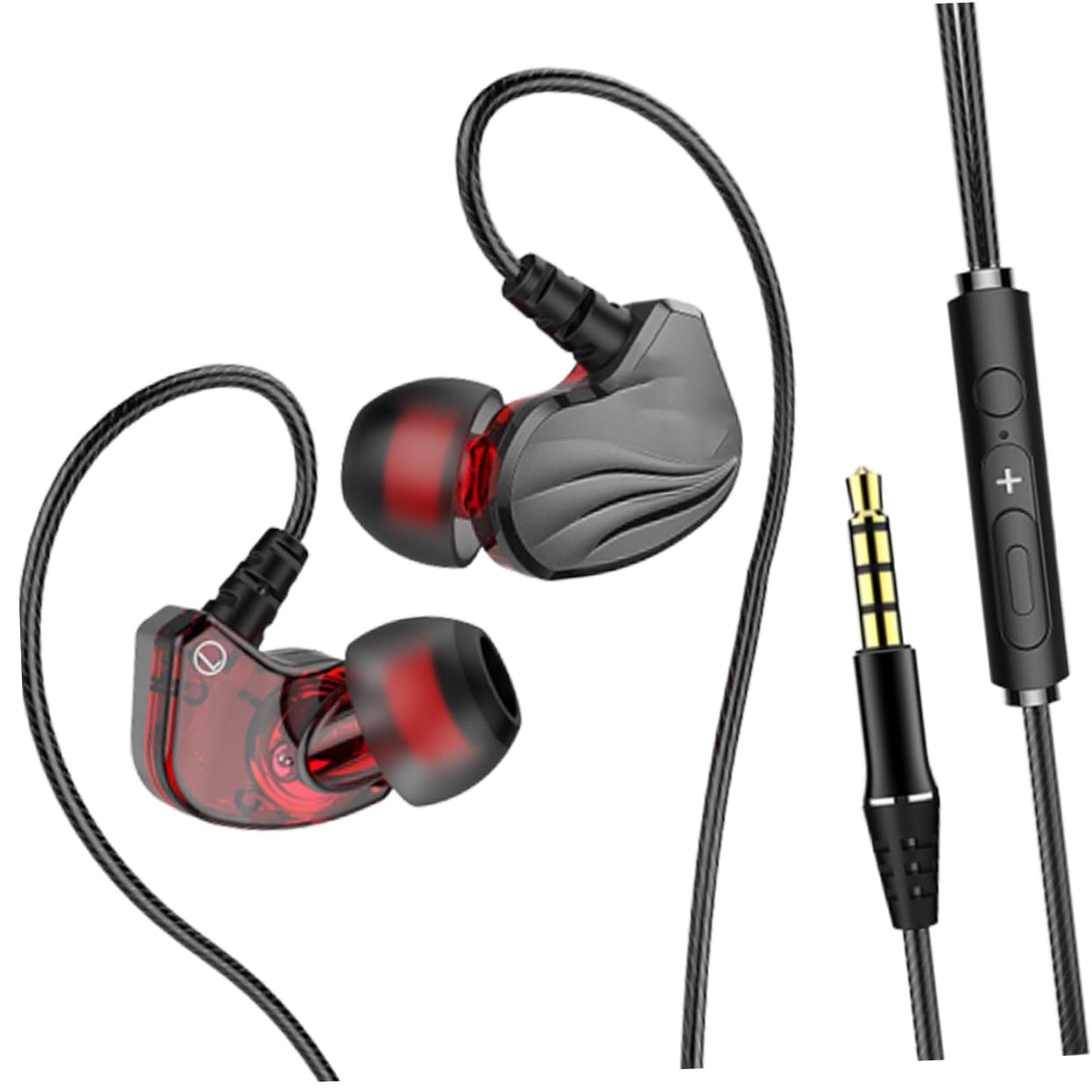 BRIGHTFUFU C Wired Earbuds with Deep Bass, In-Ear Headphones with Mic & Volume Control for Gaming, Phone, Tablet - Perfect for Mobile Gaming, Workouts & Commuting