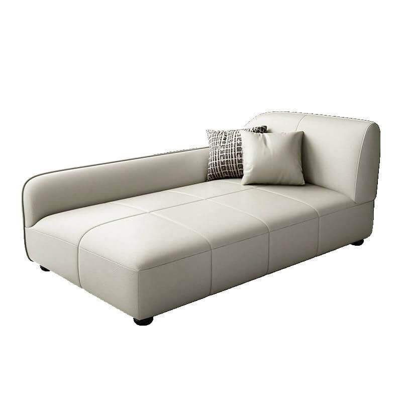 Modern Waterproof Solid Color Chaise Lounge Sleeper Chair with Flared Arm - Right Arm Facing Chaise for Living Room, Bedroom, or Office Relaxation
