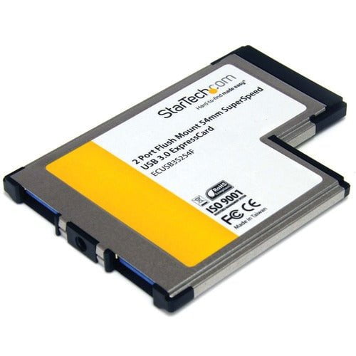 2-Port ExpressCard 54mm USB 3.0 Adapter with UASP Support - SuperSpeed Dual Port Laptop Expansion Card for Faster Data Transfer - Perfect for External Hard Drives, Printers & Peripherals