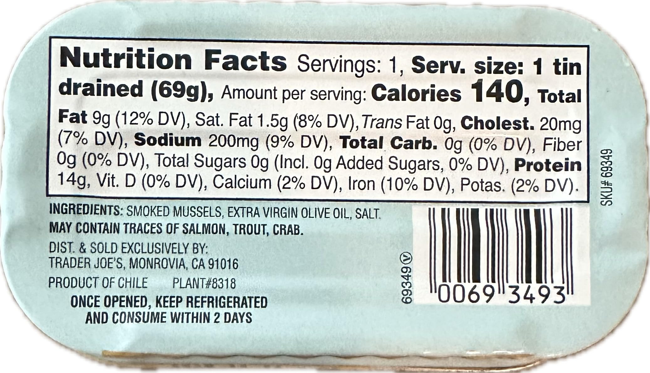 Premium Trader Joe's Calamari in Olive Oil & Lightly Smoked Mussels in Olive Oil - 2 Cans Each | Gourmet Seafood Appetizers for Parties & Charcuterie Boards