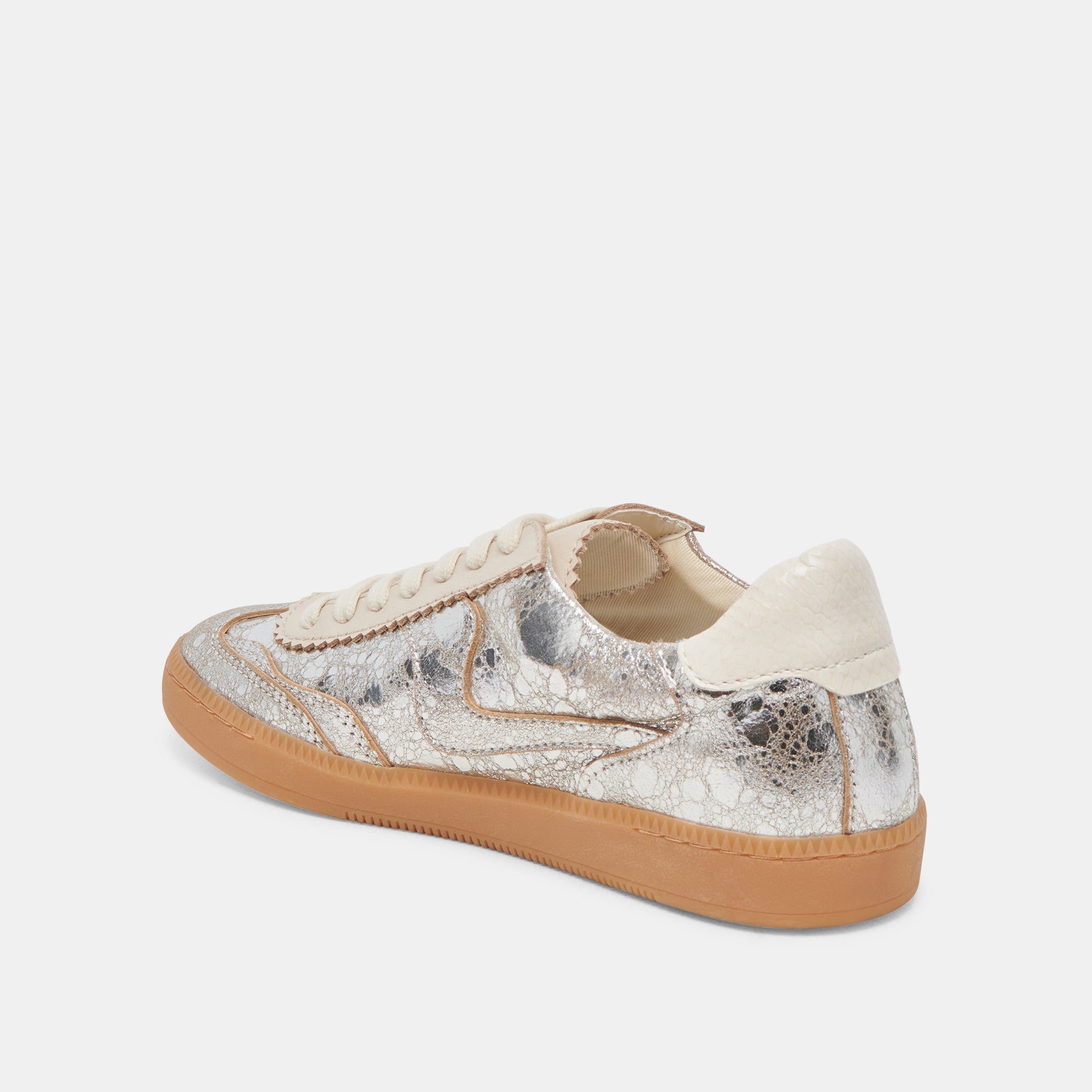 Distressed Silver Leather Notice Sneakers - Trendy High-Top Streetwear Shoes for Men & Women | Perfect for Casual Outfits, Urban Fashion & Everyday Wear