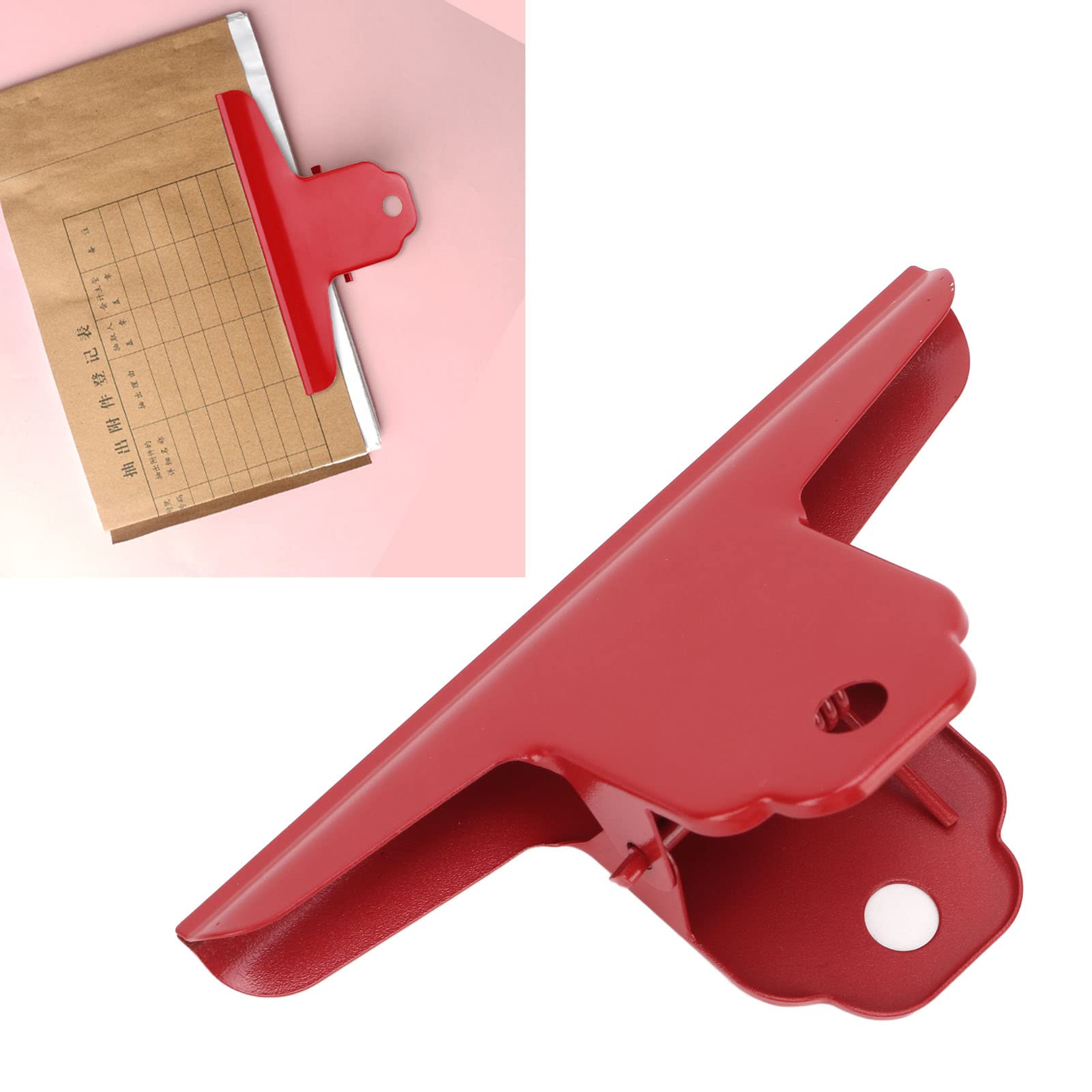 Metal Jumbo Binder Clips for Office & School Supplies - Heavy Duty Paper Clamps, File Holders for Documents, Photos & Pictures - Perfect for Home, Office & Classroom Organization (Red)