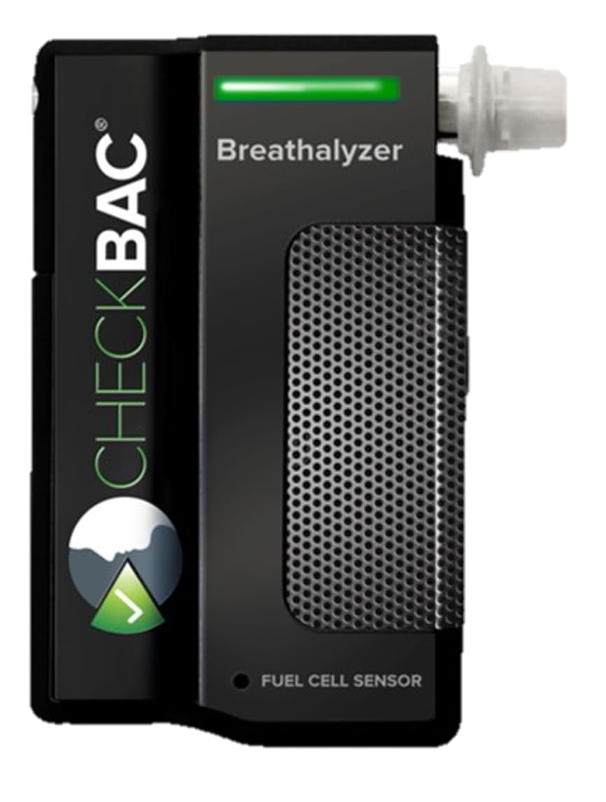 Portable Handheld Breathalyzer for Alcohol Testing - Remote BAC Monitoring with CheckBAC Platform & Think Twice Support - Ideal for Workplace Safety, Personal Health Tracking, and Law Enforcement Use