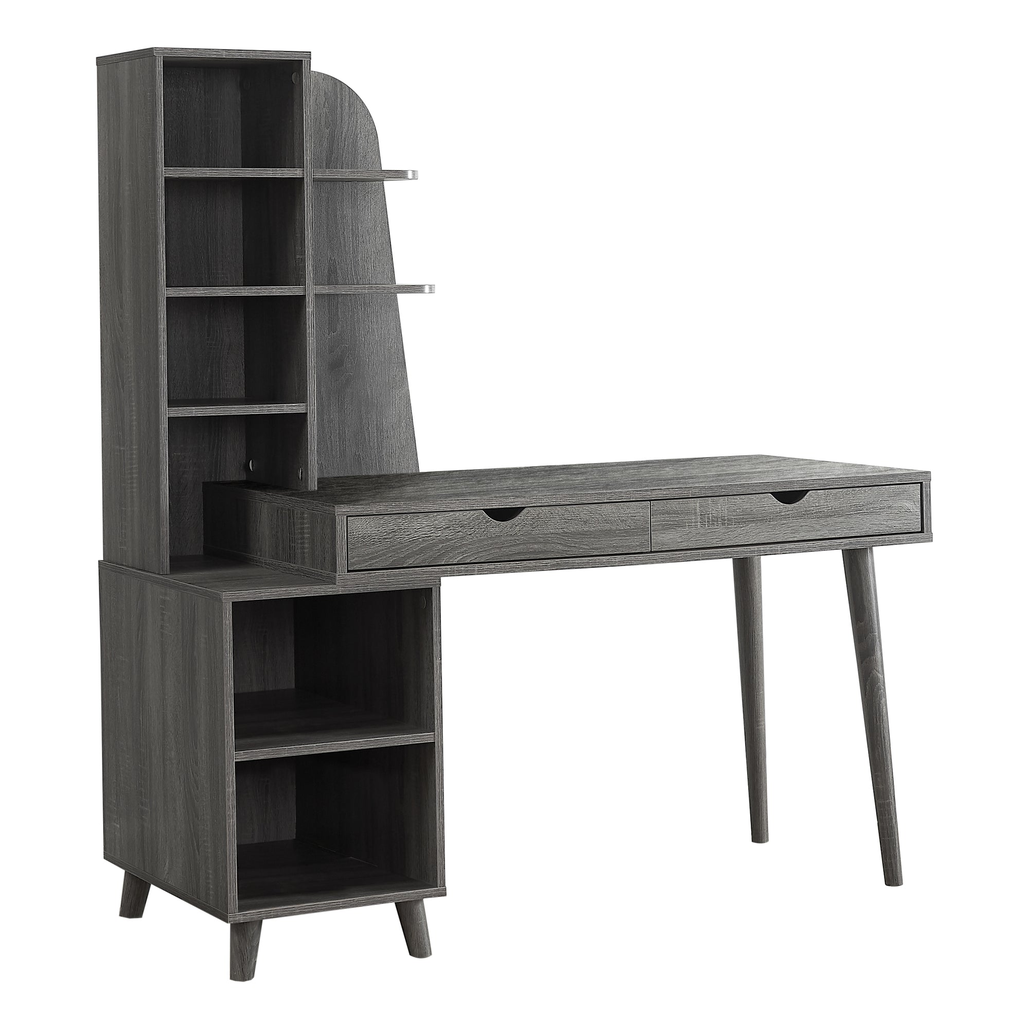 55L Grey Office Series Bookcase - Stylish Storage Solution for Home & Office Organization