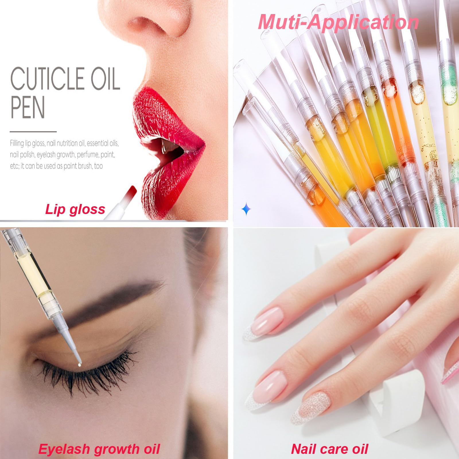 50 Pcs 3ml Empty Cuticle Oil Pens - Travel Size Disposable Nail Oil Pens with Brush, No Leak Twist Design for DIY Nail Care - Perfect for Nail Salons, Home Manicures & On-the-Go Nail Hydration