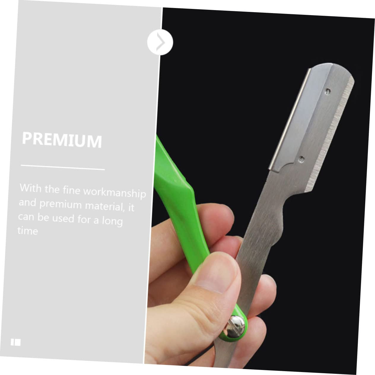 FOMIYES Professional Barber Razor Blades Holder - Manual Shaver & Body Grooming Tool for Men - Durable Stainless Steel Razor Blade Accessory for Precision Shaving, Beard Trimming & Grooming - Perfect for Home, Salon & Barber Shop Use