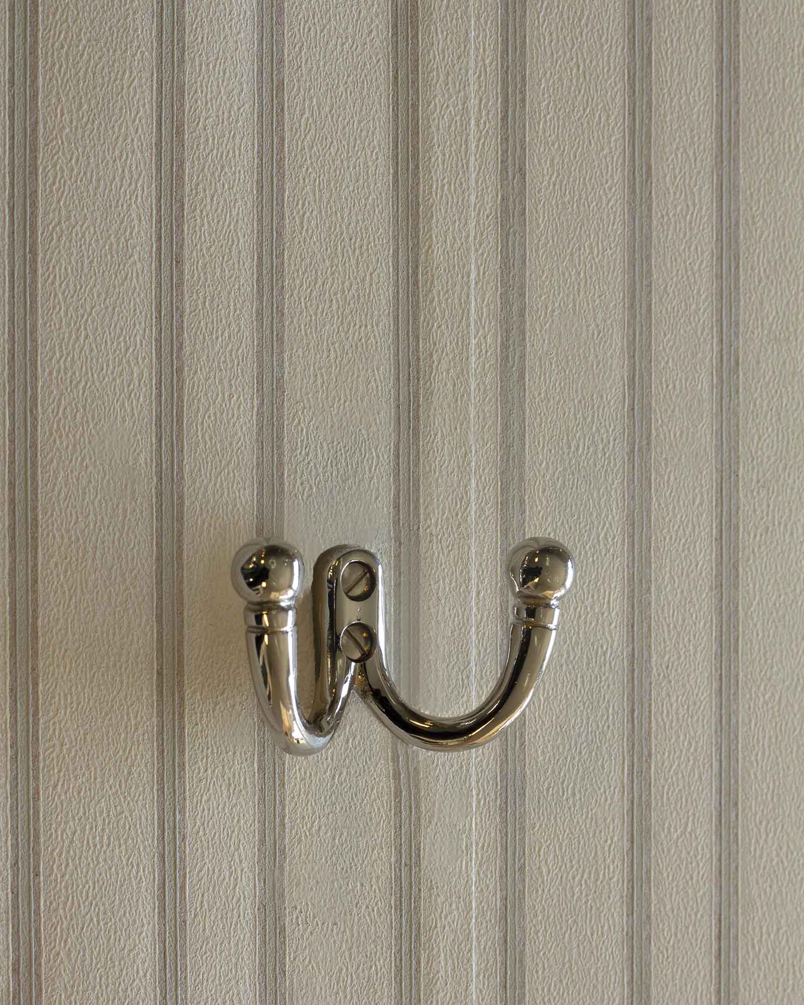 Krok Double Hook Nickel-Plated Hooks for Hanging Plants, Keys & Home Organization