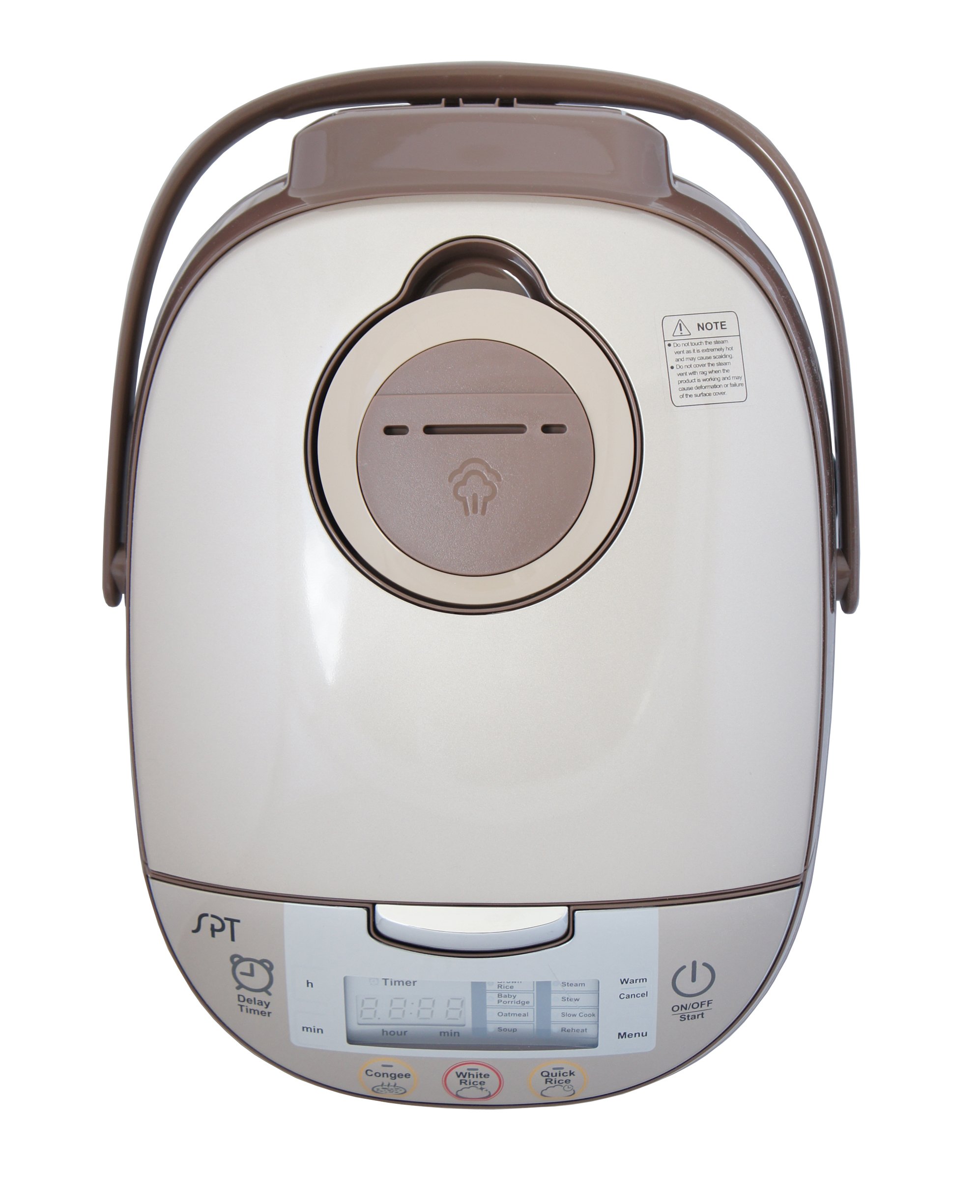 SPT RC-1808 10-Cup Multi-Function Rice Cooker with Golden Finish - Perfect for Family Dinners, Meal Prep & Small Gatherings