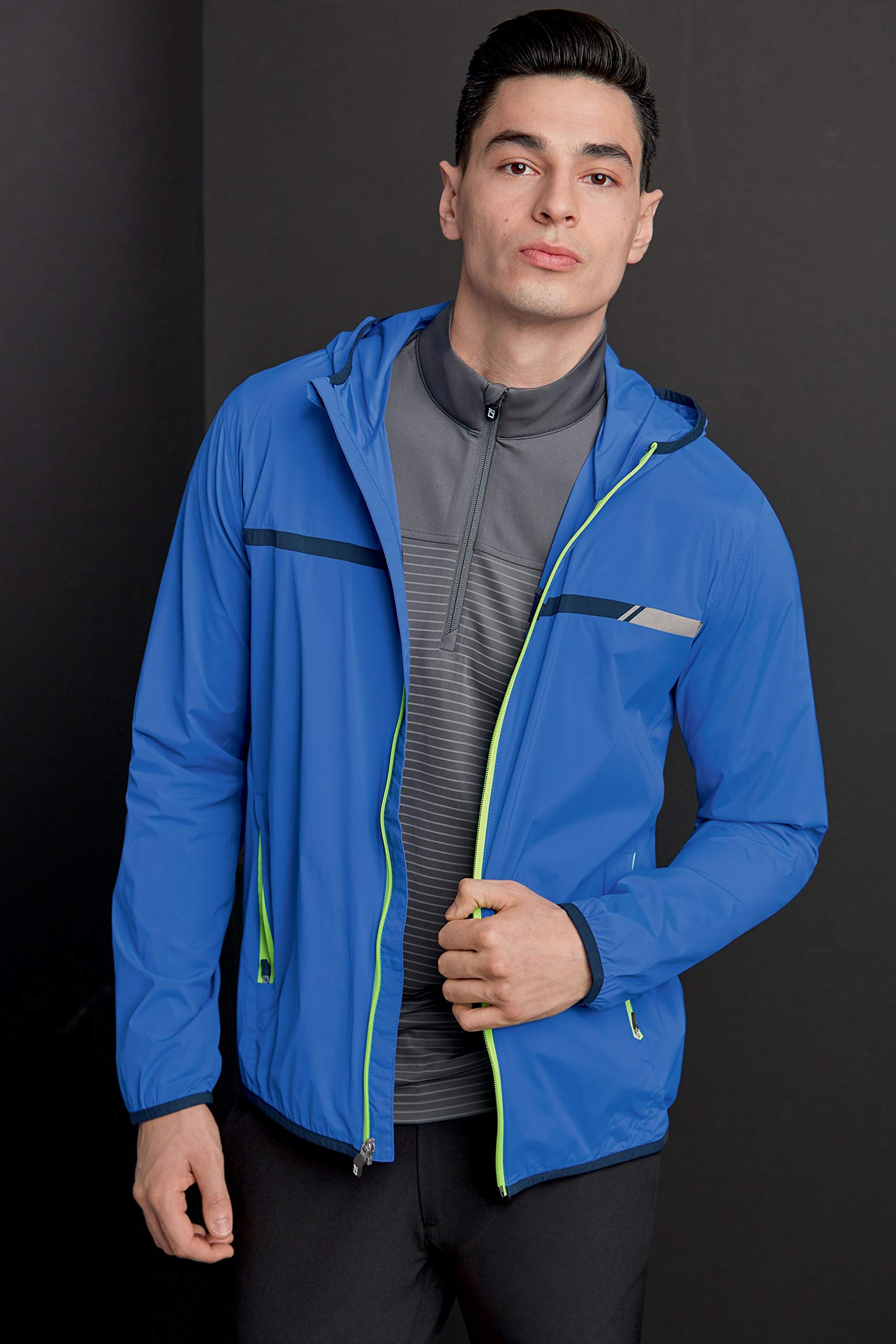 Cutter & Buck Men's Breaker Sport Jacket - Lightweight Water-Resistant Golf & Travel Windbreaker for Outdoor Activities