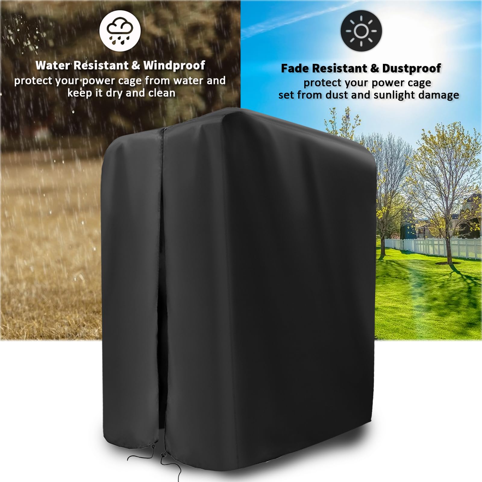 **Waterproof Gym Rack Cover with Heavy-Duty Zipper - Protective Cover for Squat Rack, Weight Lifting Rack & Home Gym Equipment - Indoor & Outdoor Use for Home, Garage, or Backyard Workouts**