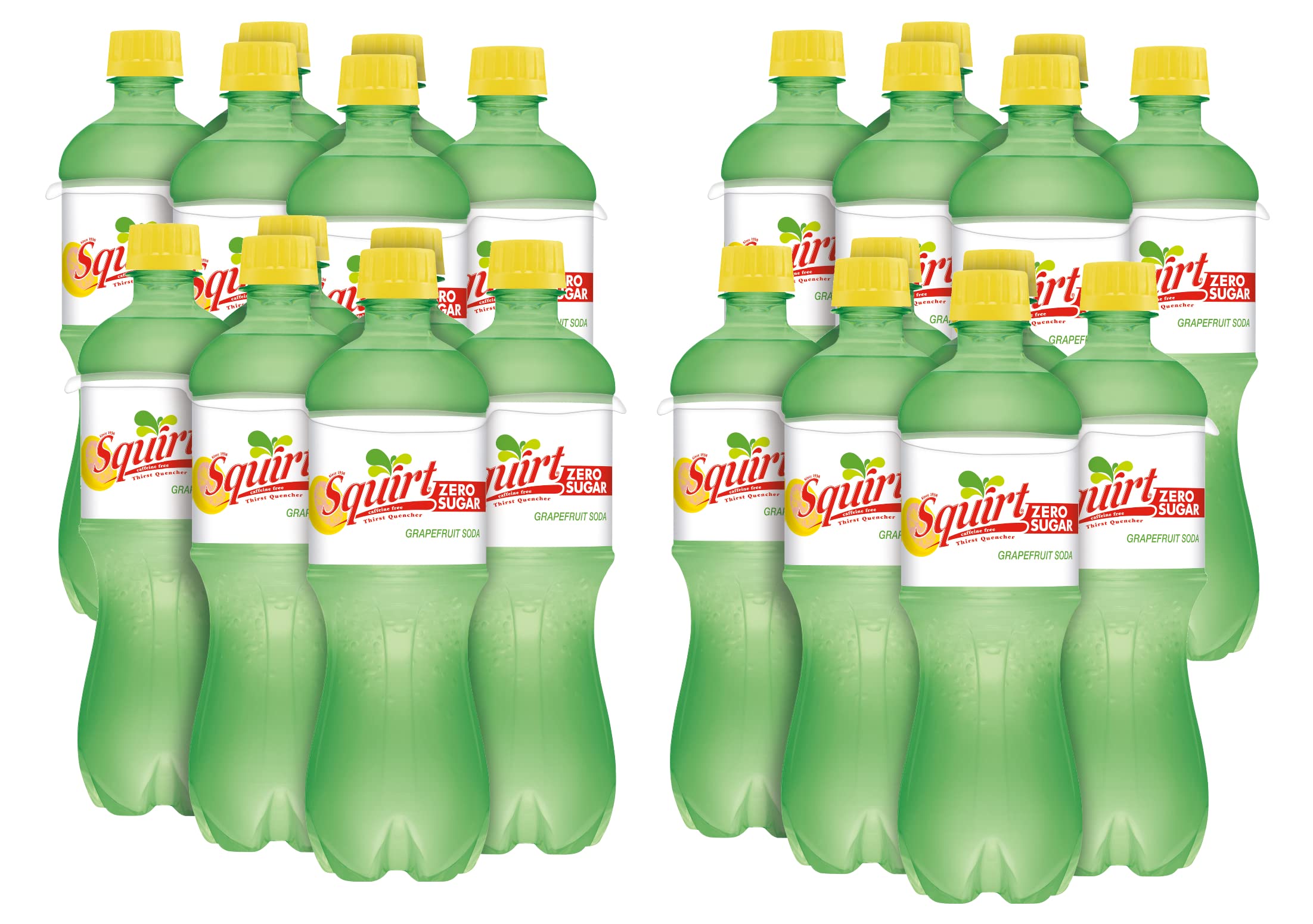 Zero Sugar Squirt Grapefruit Soda - 24 Pack (16.9 oz Bottles) | Refreshing Diet Soft Drink for Parties, BBQs & Healthy Lifestyle | Low-Calorie Citrus Beverage
