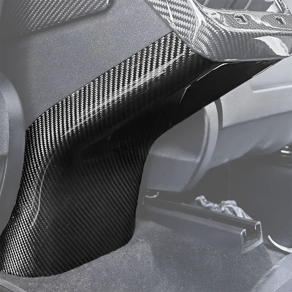 Premium Real Carbon Fiber Rear Center Console Base Cover for Tesla Model 3 & Y (2017-2023) - Durable & Stylish Interior Upgrade for Enhanced Luxury Driving Experience