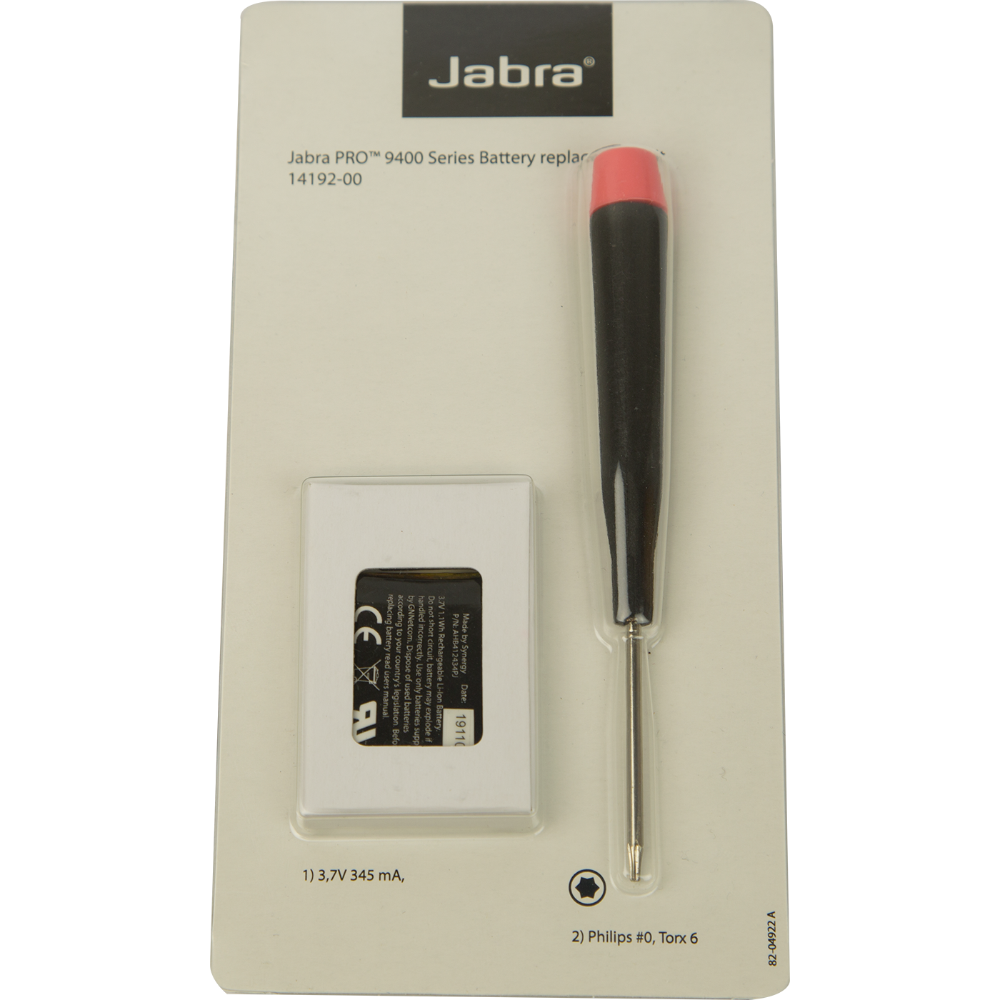 Jabra PRO 9400 Wireless Headset Replacement Battery - Long Lasting Li-ion Battery for Office, Call Center & Remote Work Headsets - Perfect for Business Communications & Customer Service Teams