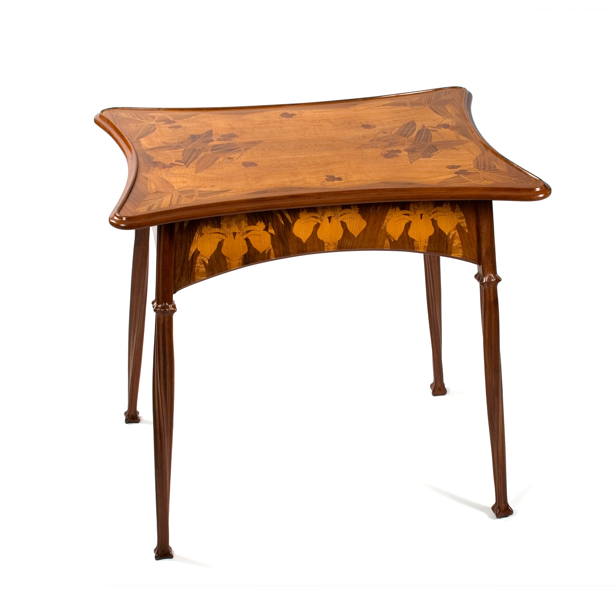 Louis Majorelle Antique Fruitwood Marquetry Coffee Table - Elegant Handcrafted Vintage Side Table for Living Room, Lounge & Office Decor