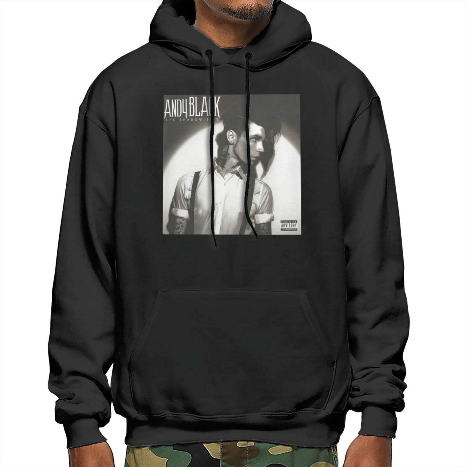 Andy Biersack The Shadow Side Men's Fashion Hoodie - Athletic Fleece Pullover Sweatshirt for Gym & Casual Wear - Black, Large - Perfect for Workouts, Streetwear & Everyday Comfort