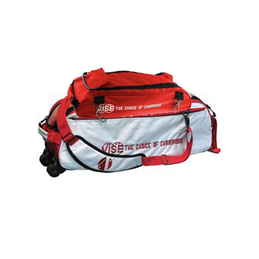 VISE Clear Top 3 Ball Roller Bowling Bag - Durable Bowling Ball Carrier with Wheels for Easy Transport - Perfect for League Play, Tournaments & Practice Sessions
