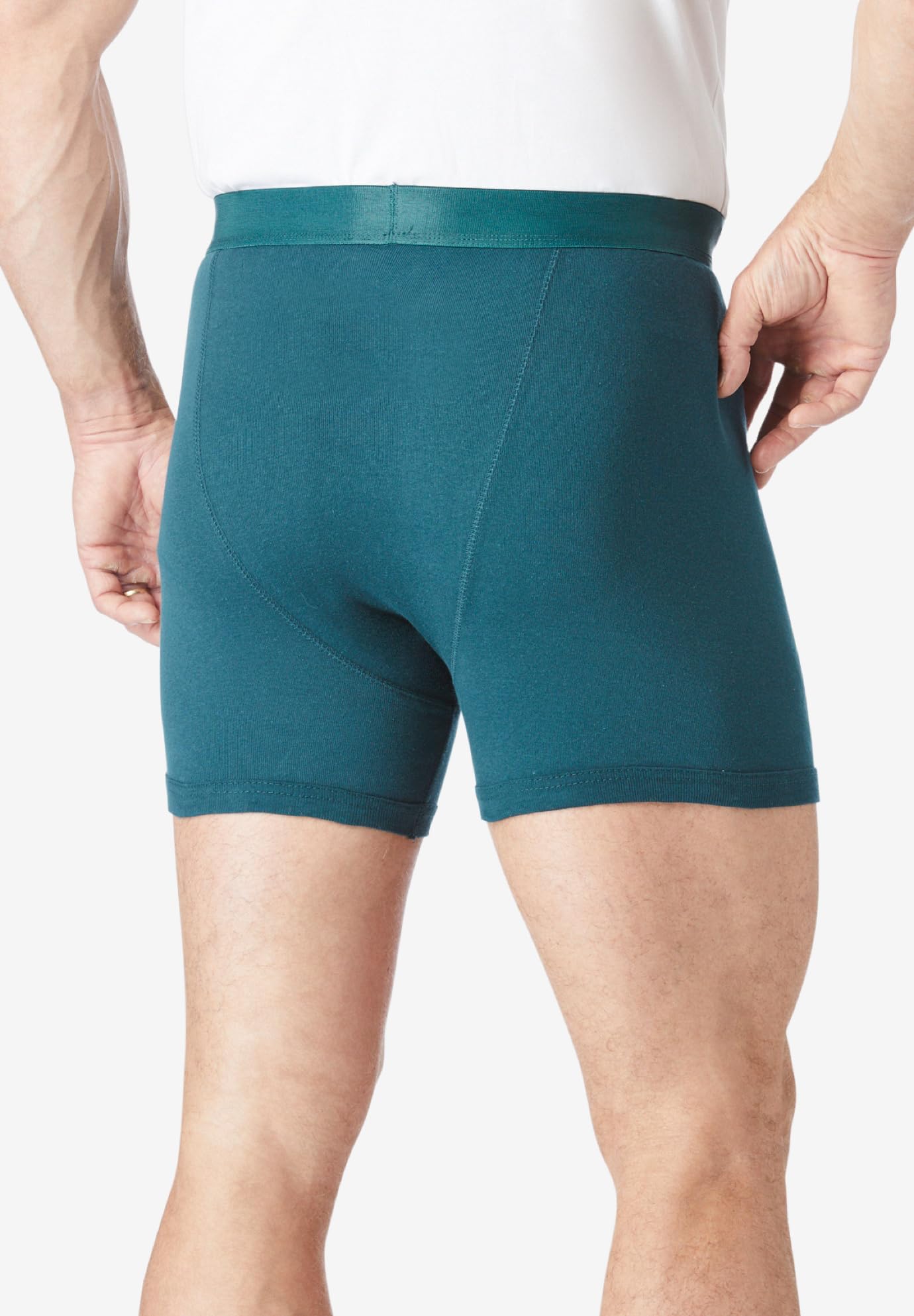 **KingSize Men's Big & Tall Cotton Boxer Briefs 3-Pack - Ultra Soft & Breathable Underwear for Comfort All Day - Perfect for Work, Gym & Lounge**