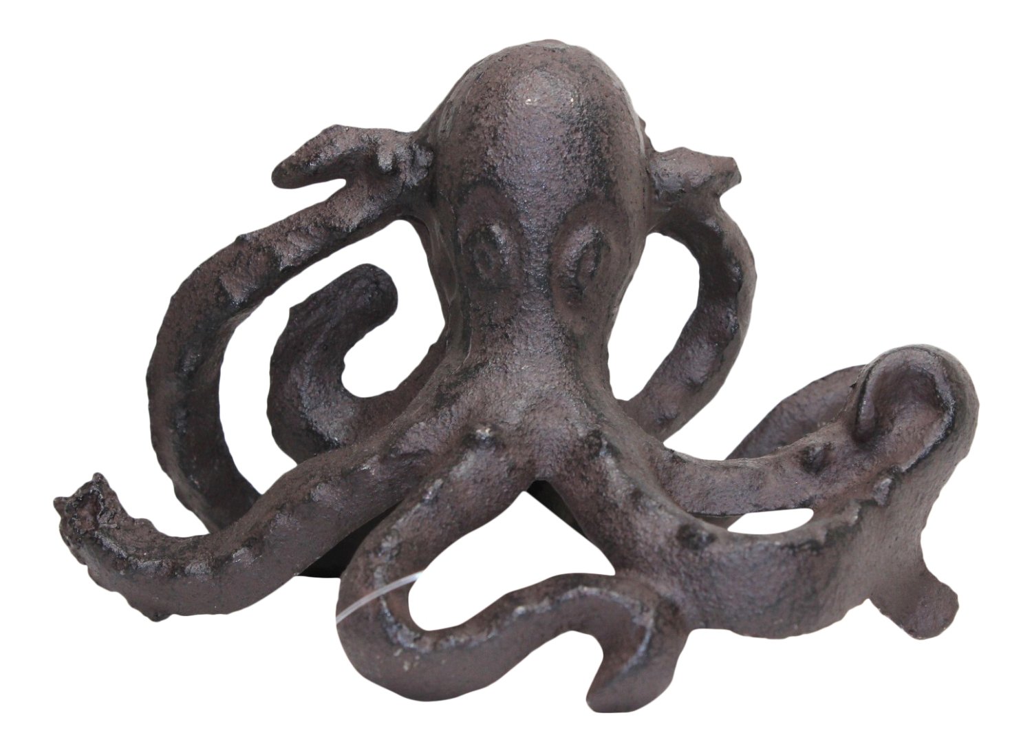 4.5 Inch Rustic Octopus Tabletop Figurine - Handcrafted Cast Iron Decorative Statue for Home, Office & Coastal Theme Decor | Perfect Gift for Sea Lovers