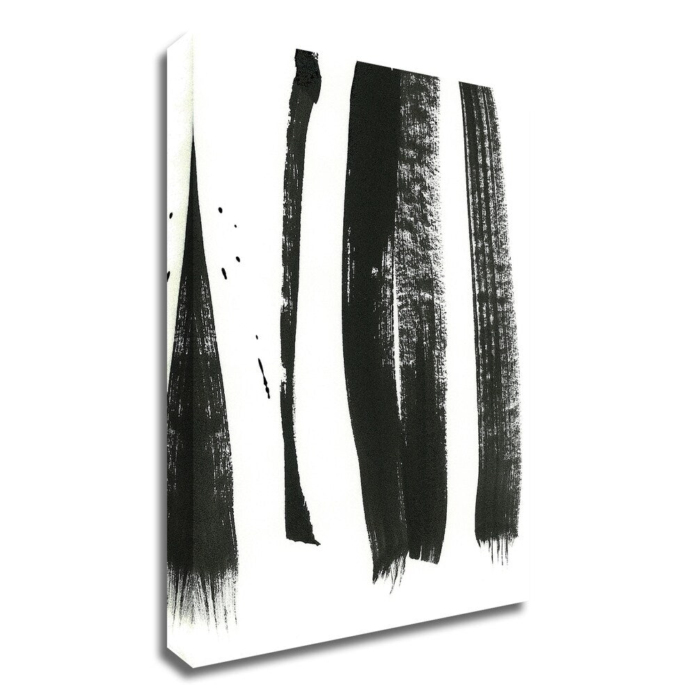 Black on White 3 by Iris Lehnhardt - Premium Canvas Wall Art Print - Ready to Hang - Modern Abstract Painting for Living Room, Bedroom & Office Decor