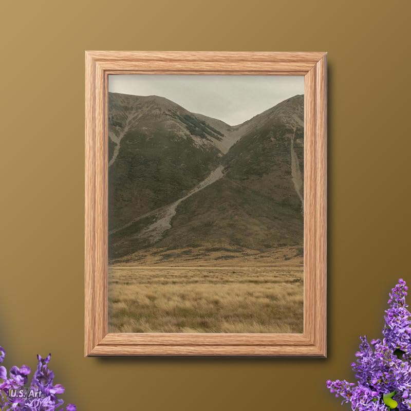 6x14 Inch Natural Oak Wooden Photo Frame - 0.75 Inch Thick Wall Art for Living Room, Home Decor | Perfect for Certificates, Puzzles, Documents & Personalized Gifts | Rustic Home Office & Gallery Wall Display