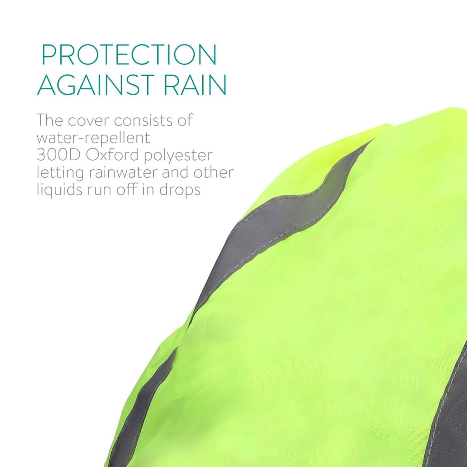 MaximalPower Reflective Waterproof Backpack Cover with Front Mesh Pocket - High Visibility Rain Protection for Cycling, Hiking & Outdoor Activities - Ideal for Commuting, Camping and Bad Weather Conditions