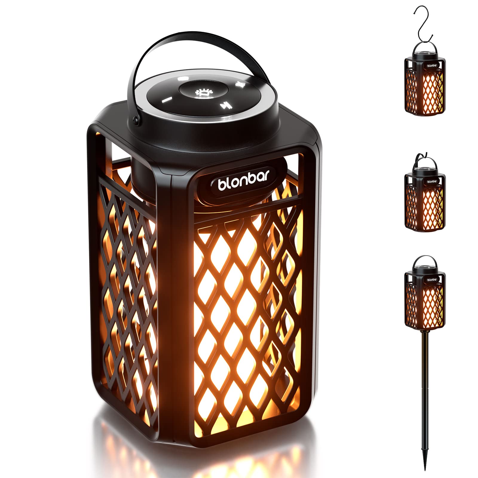 BLONBAR LED Flame Bluetooth Speaker - 10W Portable Outdoor Speaker with Torch Light & HD Sound, Waterproof Wireless Speaker for Camping, Backyard, Patio, Pool Party - Perfect Gift for Men, Women, Couples, Dads & Moms