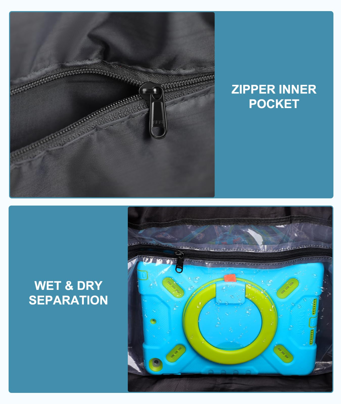 **Extra Large Waterproof Beach Bag with Zipper & Wet Compartment - Lightweight Foldable Tote for Women, Travel, Pool, Gym & Vacation - Perfect for Weekender & Outdoor Activities**