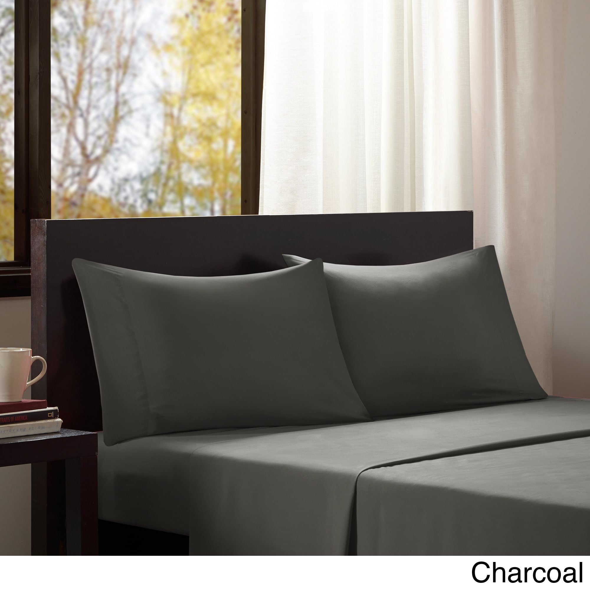 Wrinkle Resistant Microfiber Bed Sheet Set with 12