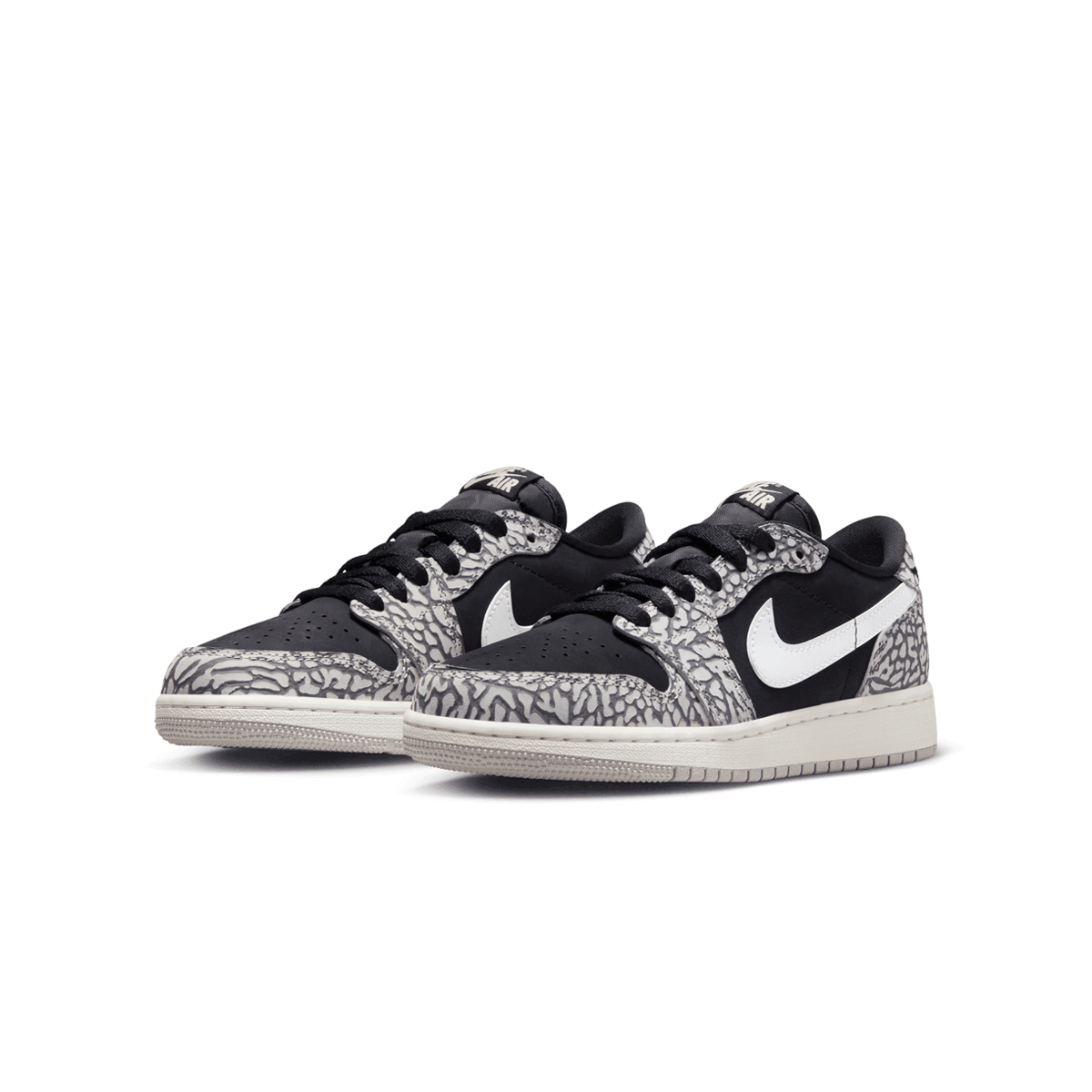Air Jordan 1 Retro Low OG 'Black Elephant' Kids Basketball Shoes - Stylish Sneakers for Boys & Girls - Perfect for School, Sports & Casual Wear