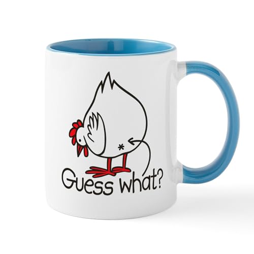 White/Blue Inside - Guess What! (Chicken Butt) Mug