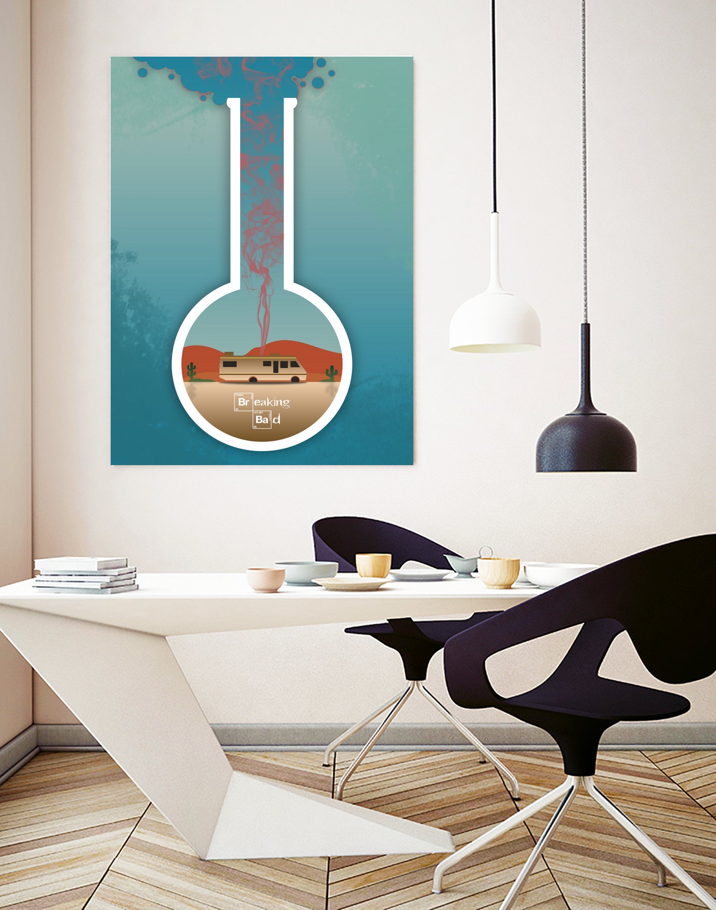 Breaking Bad Minimalist TV Poster - High-Quality Fan Art Alternative for Home Decor & Gifts | Perfect for Living Room, Bedroom, Office Wall Art