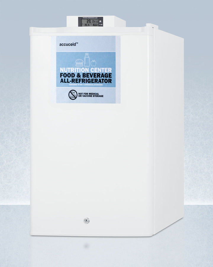 Accucold FF31L7NZ Compact Commercial Refrigerator - NSF Approved Nutrition Center Series for Restaurants, Cafes & Medical Facilities