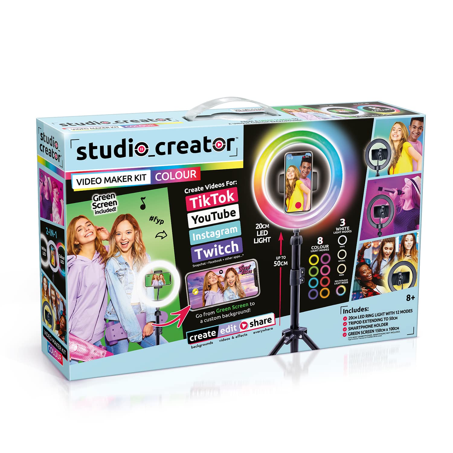Studio Creator INF 017 Professional Video Maker Kit with Multiple Color Options (Black) - Perfect for YouTube, TikTok & Live Streaming Content Creation