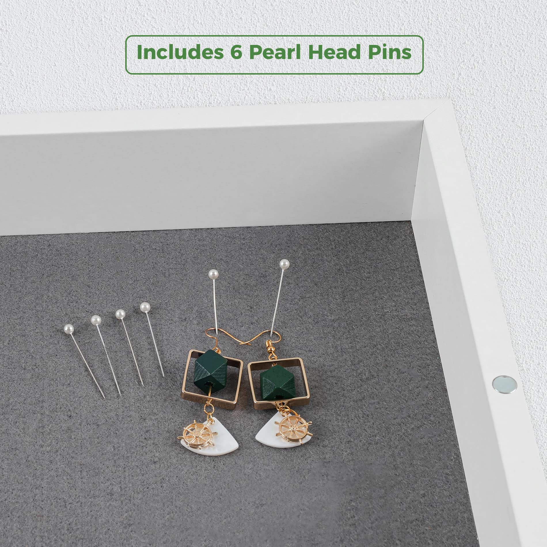 Frametory 8.5x11 Shadow Box Frame - Front Opening Display Case with 2 Inch Depth - Wall Mount & Tabletop Memory Keepsake Box - Includes 6 Pins (White) - Perfect for Wedding Photos, Graduation Memorabilia, and Sports Trophy Displays