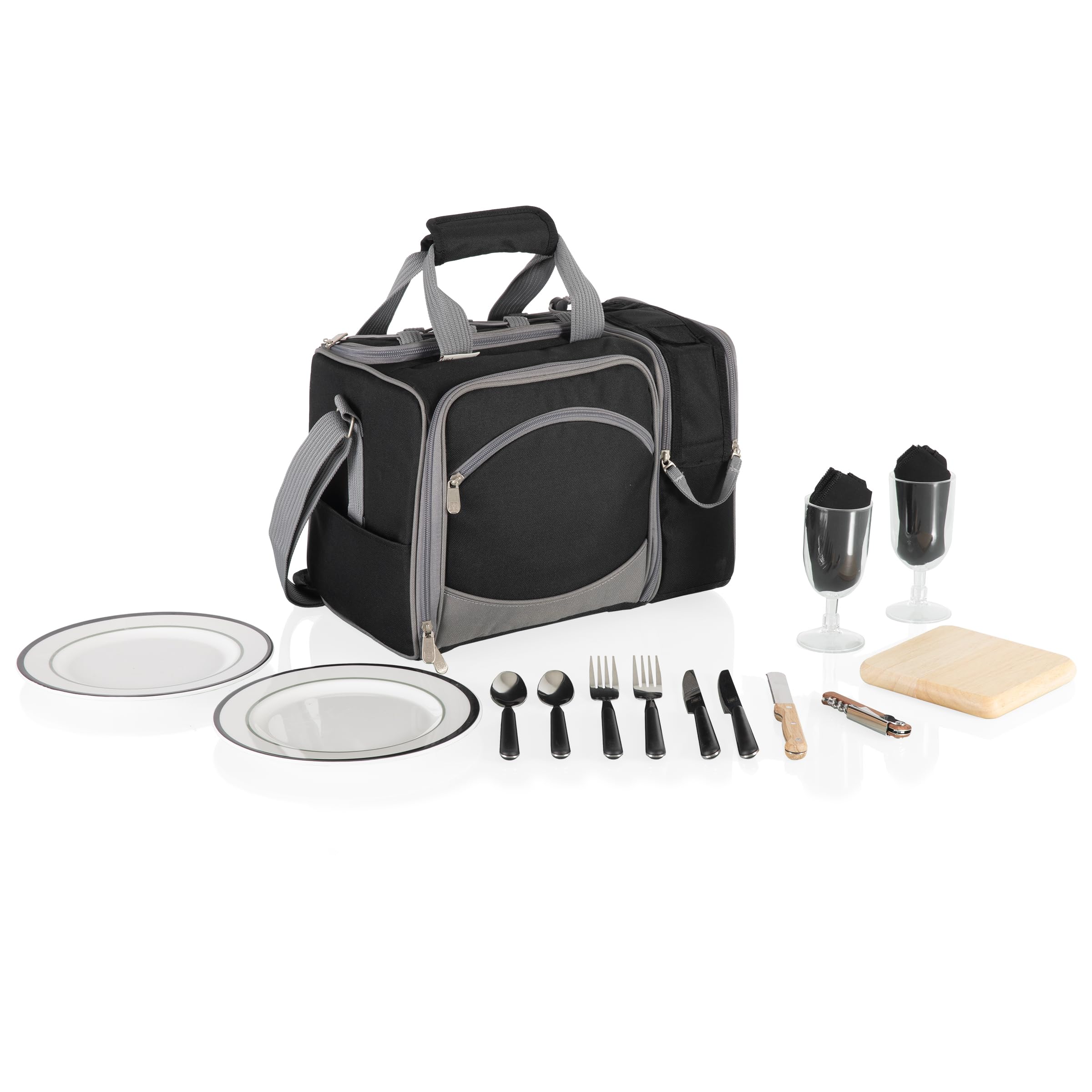 PICNIC TIME NFL Unisex-Adult NFL Malibu Picnic Basket Cooler - Insulated Portable Picnic Set for Outdoor Parties, Tailgating, Beach & Camping Trips