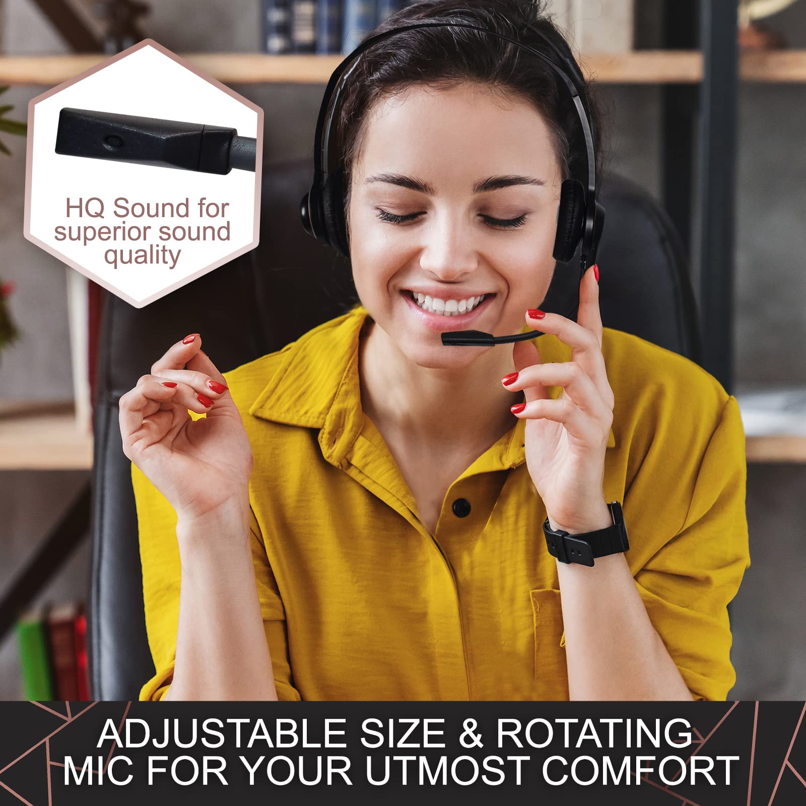 Bulk 10-Pack Noise Canceling Headsets with Microphone - Comfortable Over-Ear PC Headphones for Office, Meetings & Chat - Universal 3.5mm Jack for Computers, Laptops, Phones - Perfect for Remote Work, Online Classes & Call Centers