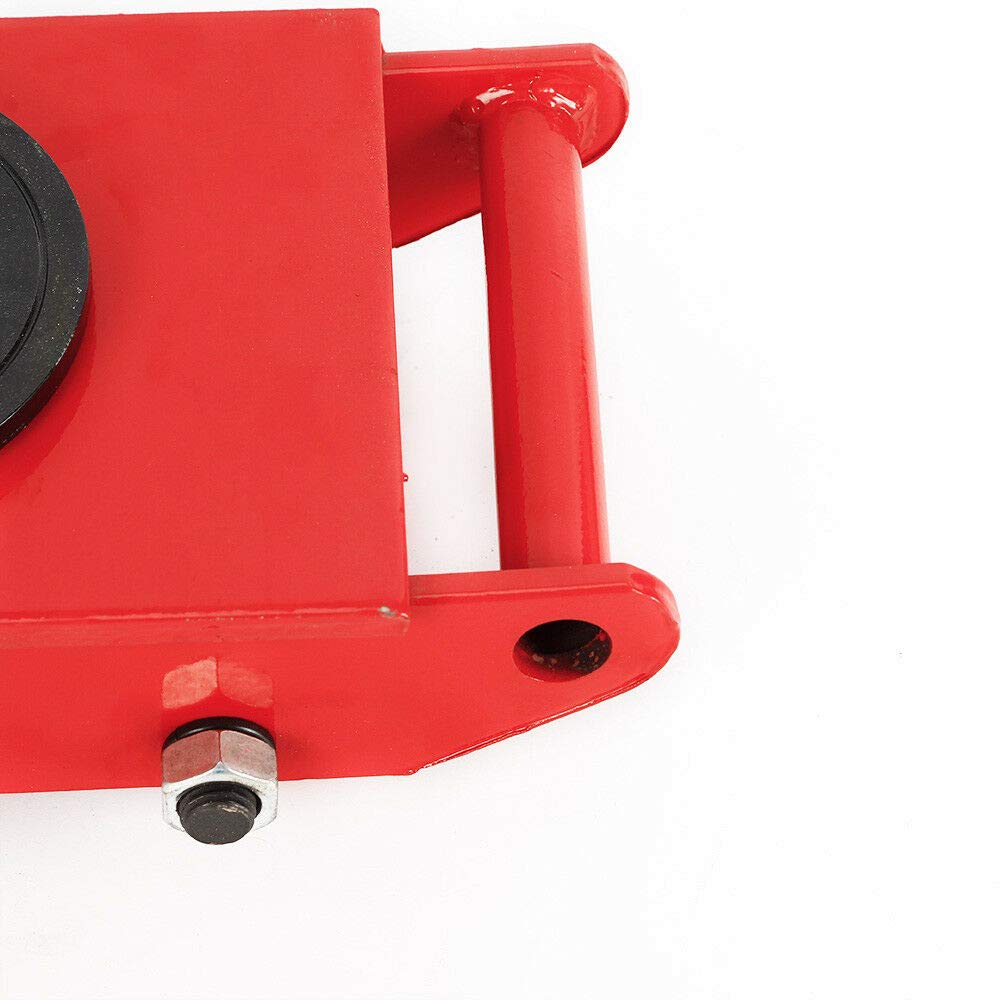 Heavy Duty 8T (17,600 lbs) Machinery Mover Dolly with 6 Rollers & 360° Rotation - Industrial Equipment Skate Mover for Factories, Warehouses & Machine Shops