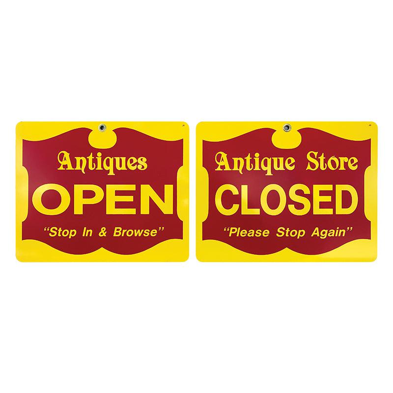 Open/Closed Sign for Business - Double Sided Store Hours Sign with Hanging Chain - Perfect for Retail Shops, Restaurants & Offices